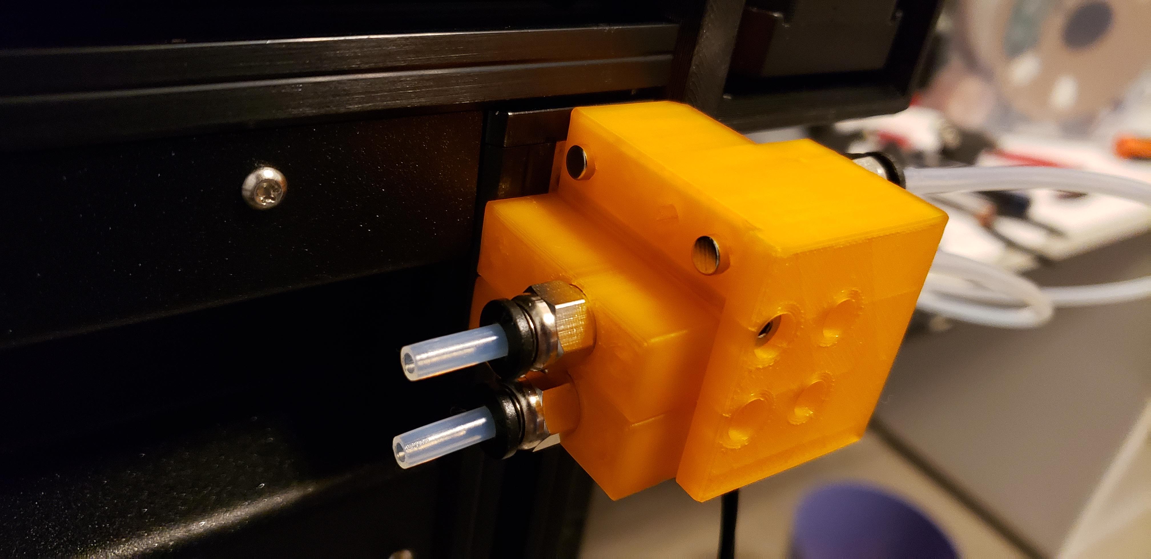 Prusa XL Side Filament Sensor with Magnetic Breakaway Parts and PTFE Fittings