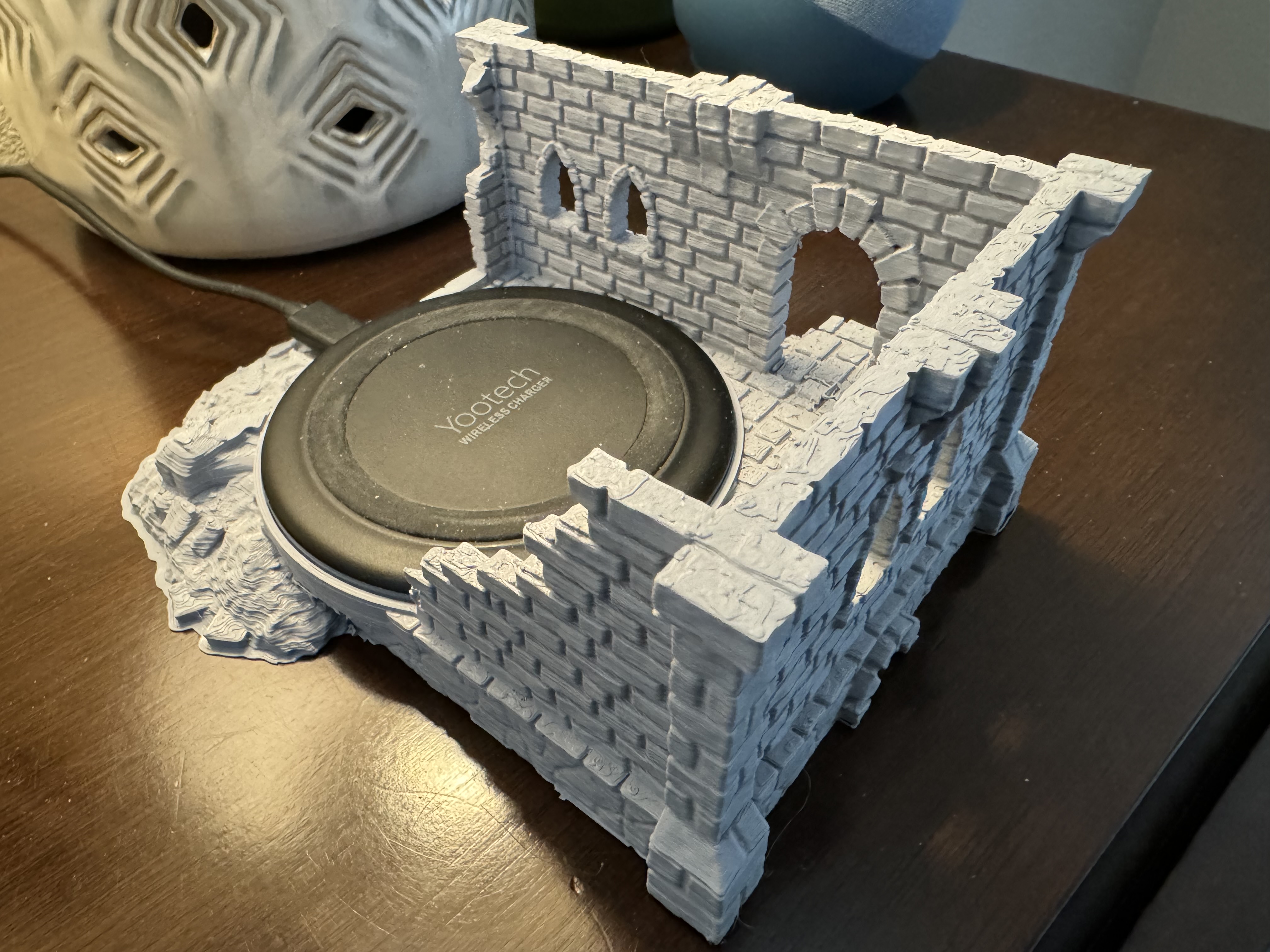 Ruined Castle Cellphone Charger Holder