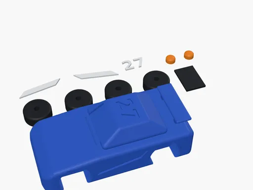 Four-Colour Race Car Kit (push-fit, no glue)