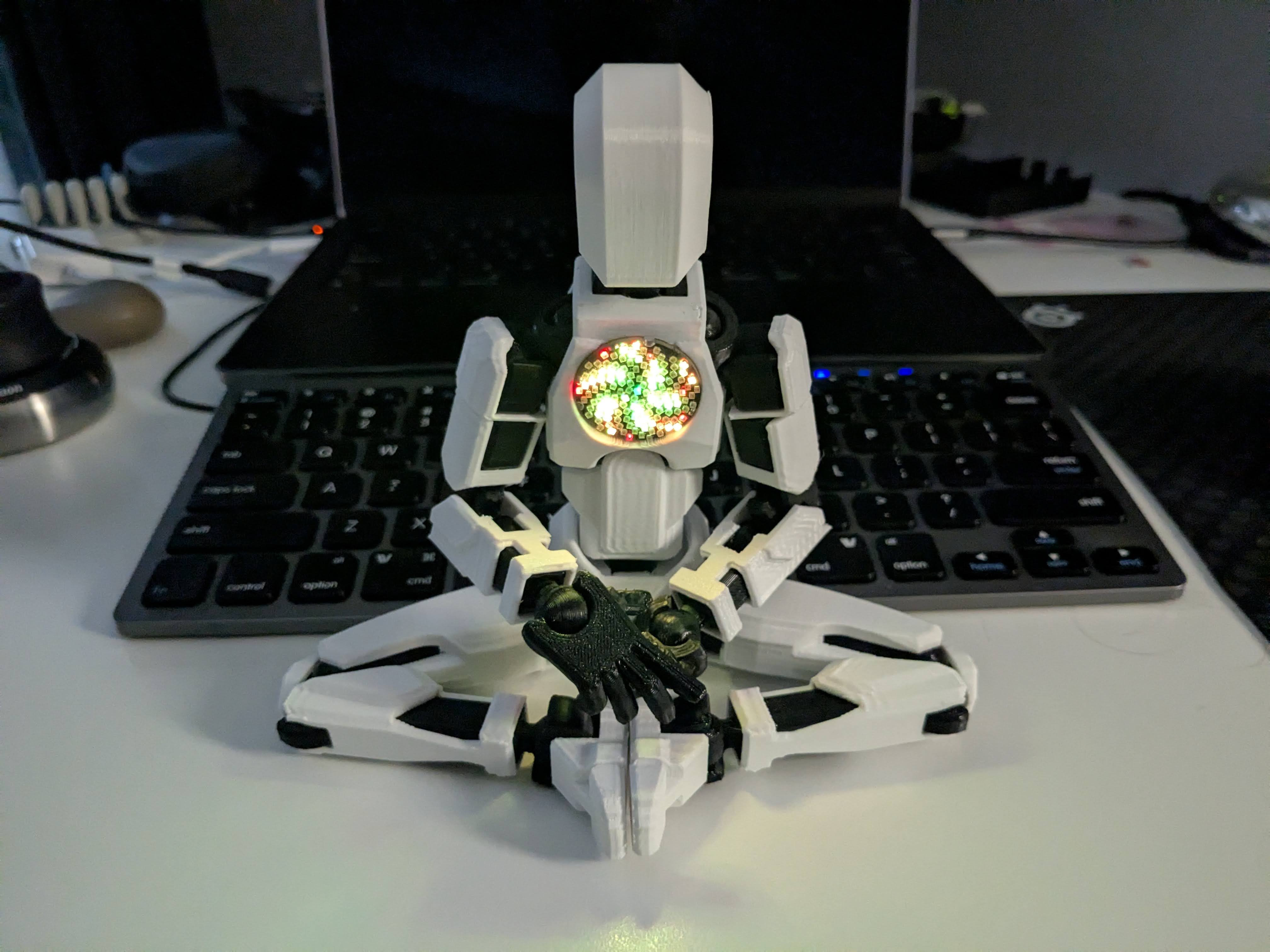 Dummy 13 - 200% Scale - 1" Fibonacci128 Chest Armor & Adafruit QT Py Backpack