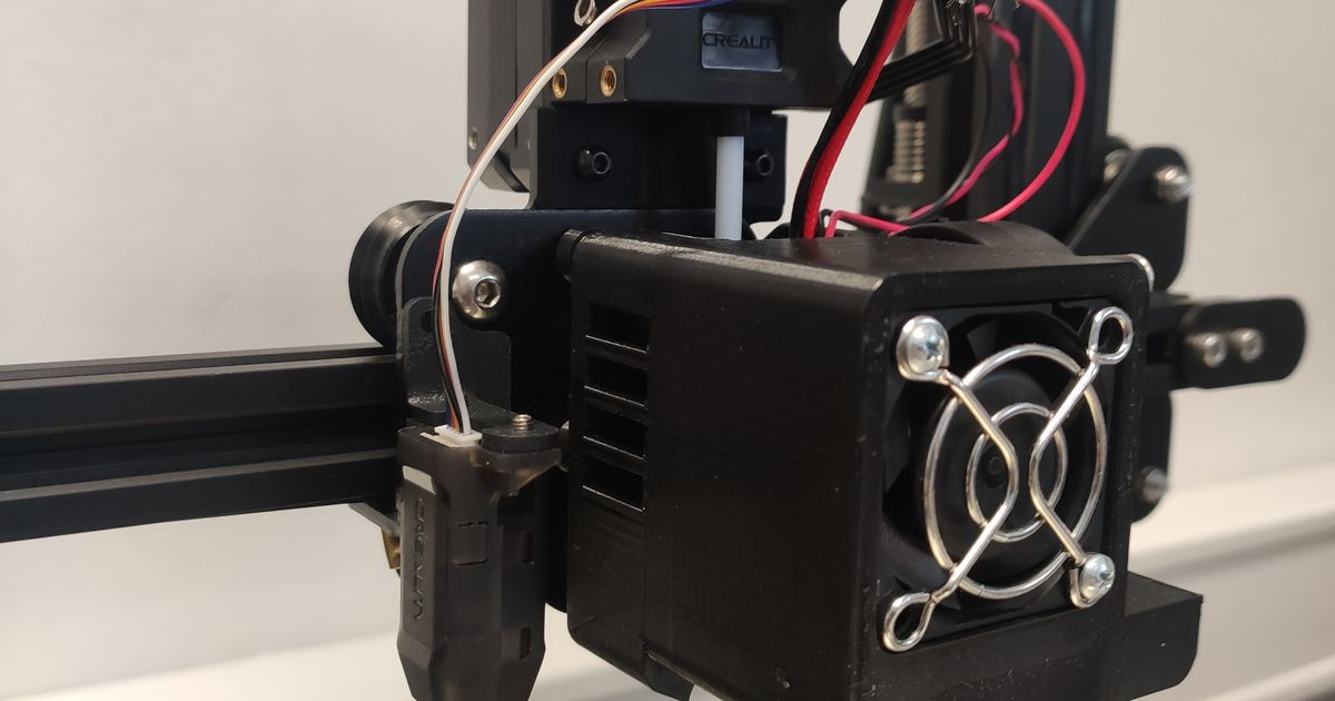 Ender 3 5015 Part Cooling Fan Duct with Mount / 4020 Hotend