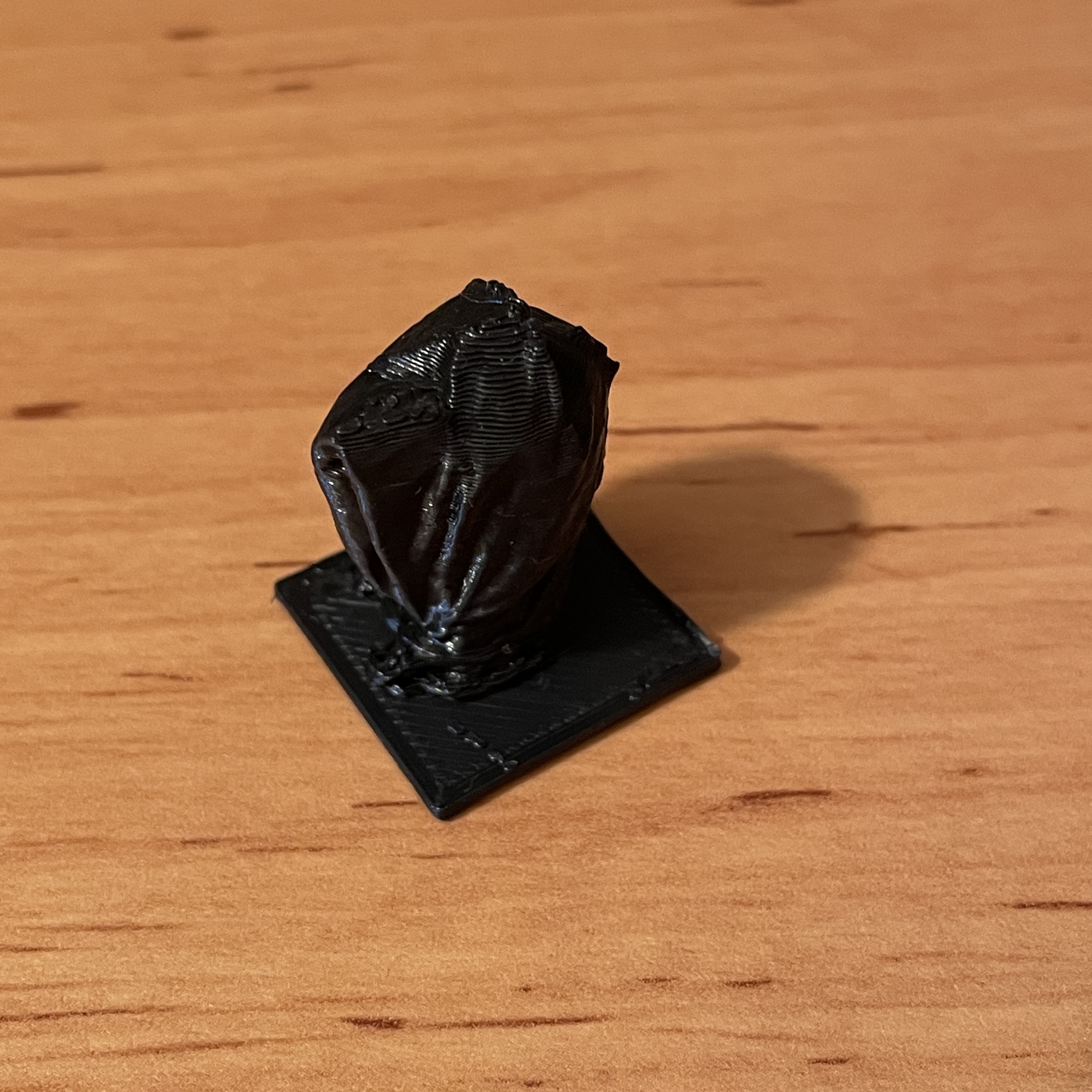 Koudelinek Head in plastic bag / sochařská hlava z hlíny v igelitovém pytli