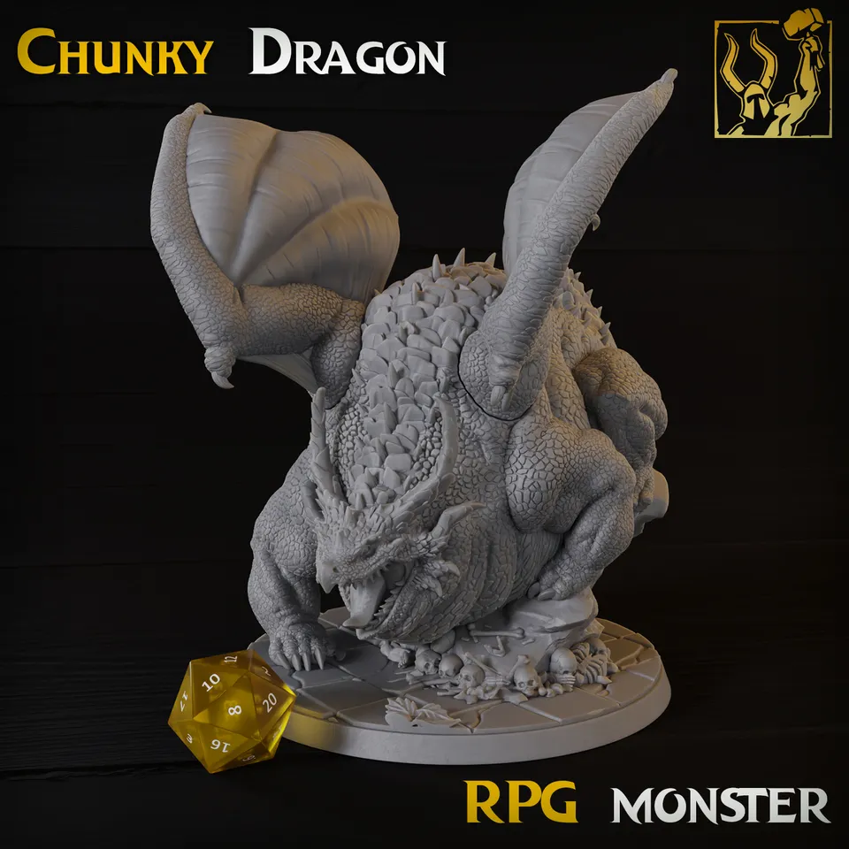 RPG Monster - Chunky Dragon by Titan-Forge | Printables Store