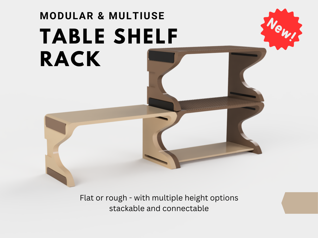 Tabletop Shelf Rack von michelem Kostenloses STLModell herunterladen