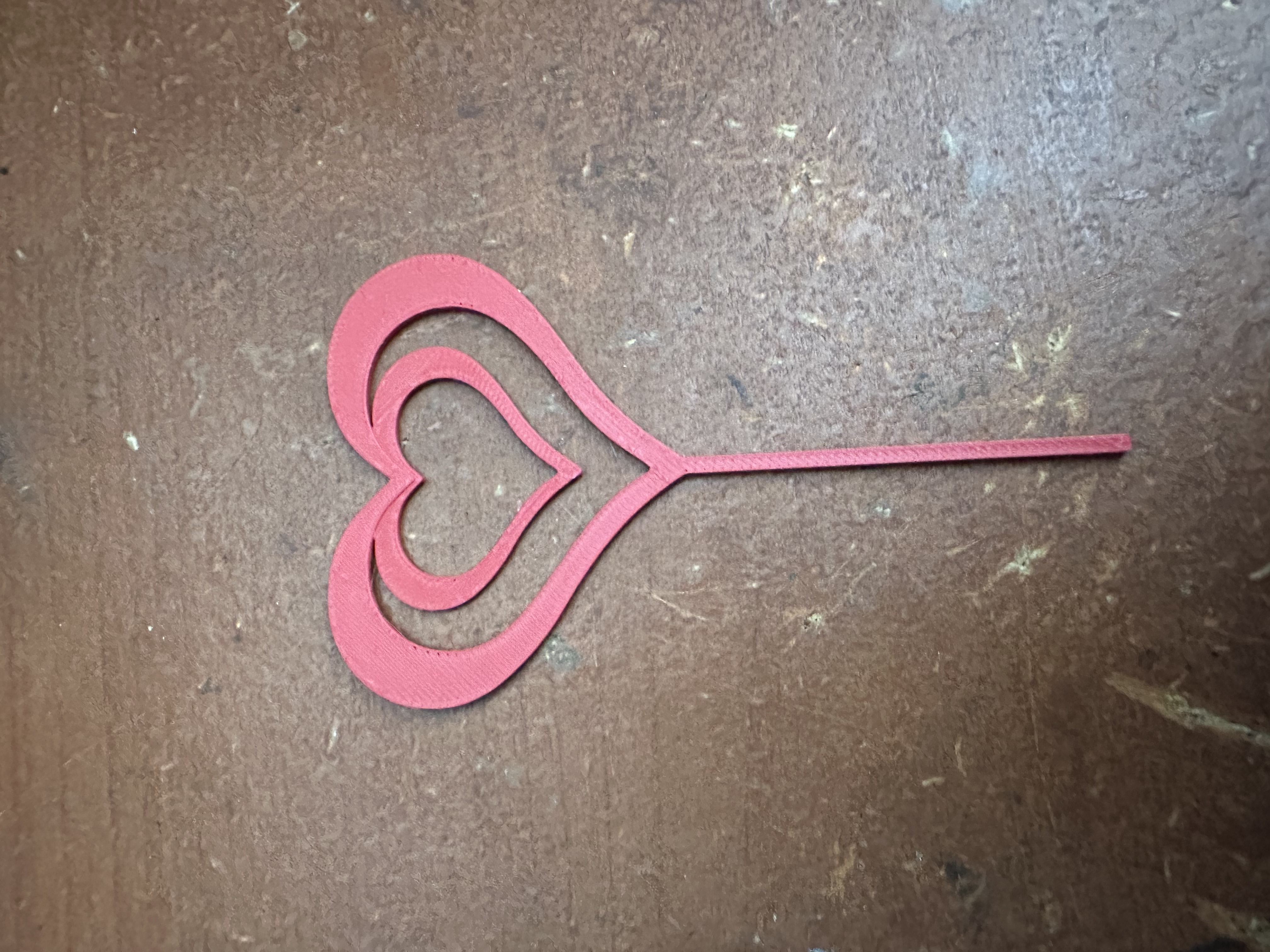 Heart on stick (topper