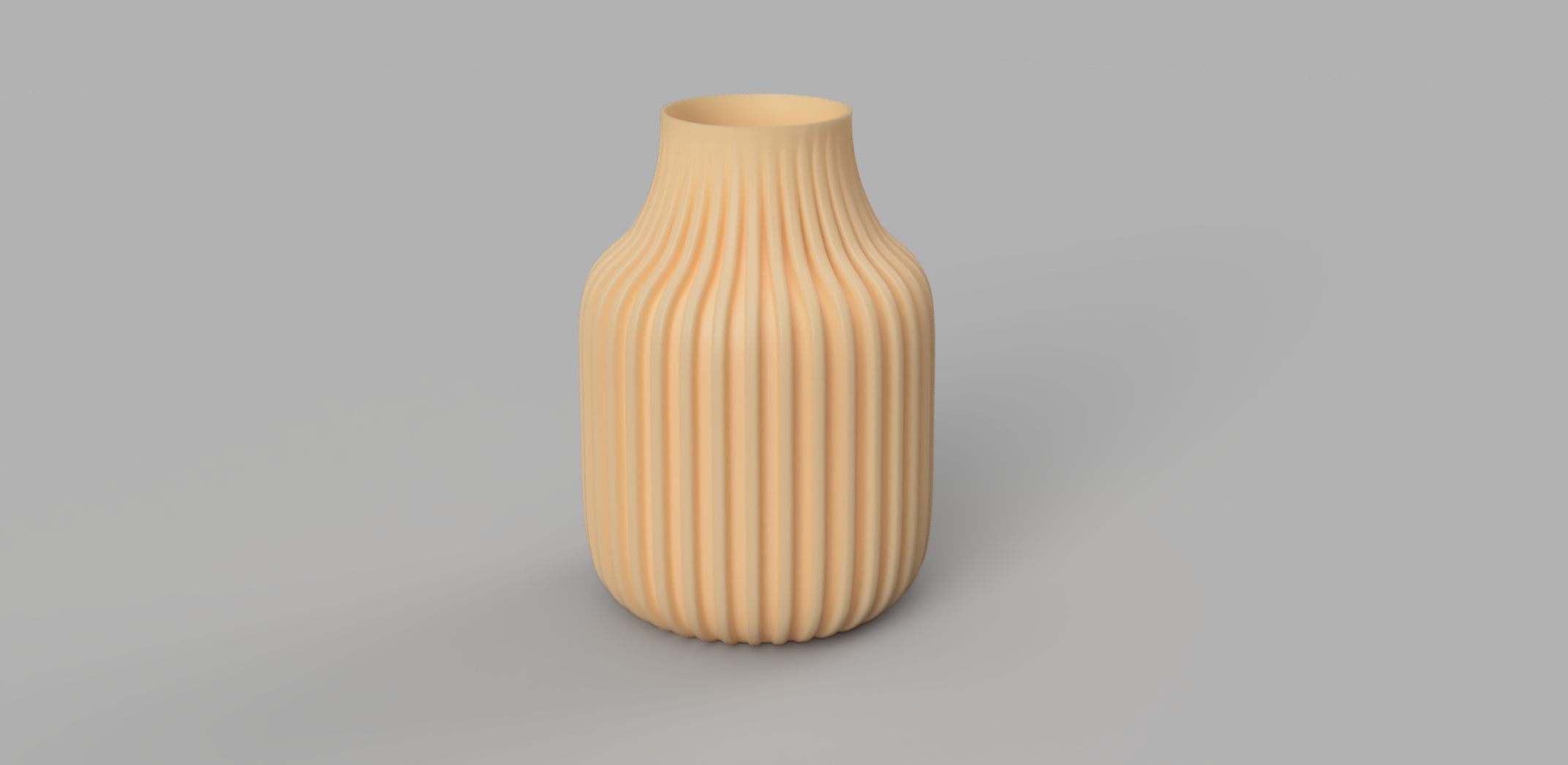 Vase Linienmuster "bauchig"