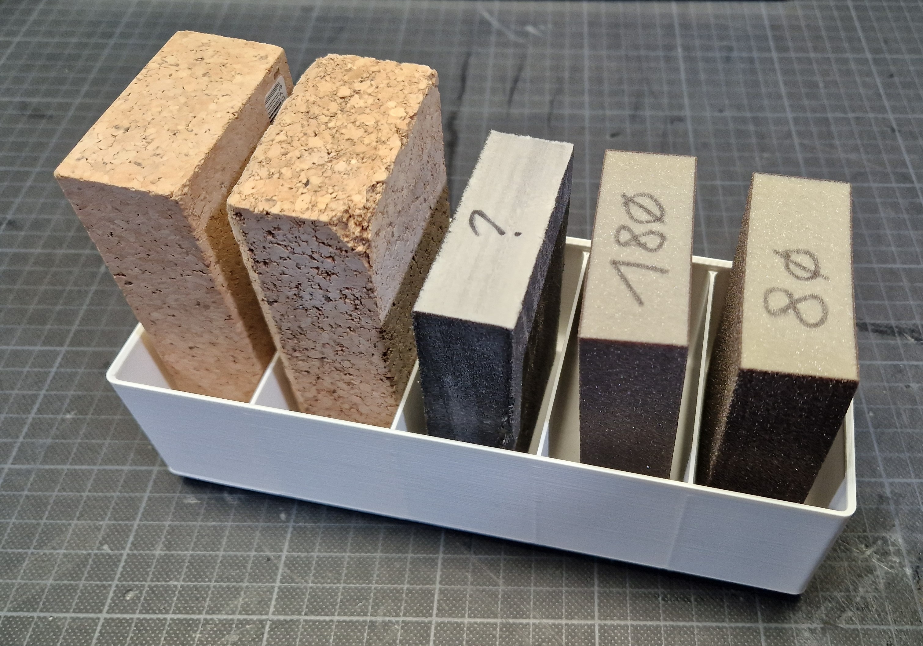 Gridfinity sanding block storage by oXiVanisher Download free STL