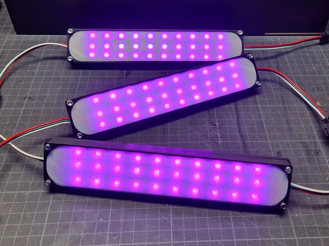 Modular 45x 17 mm WS2812B LED segments with 45° steps