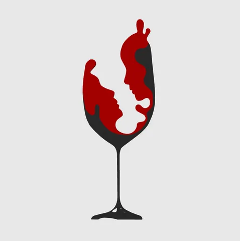 Láska ve víně soška / Wine Love Statuette Art