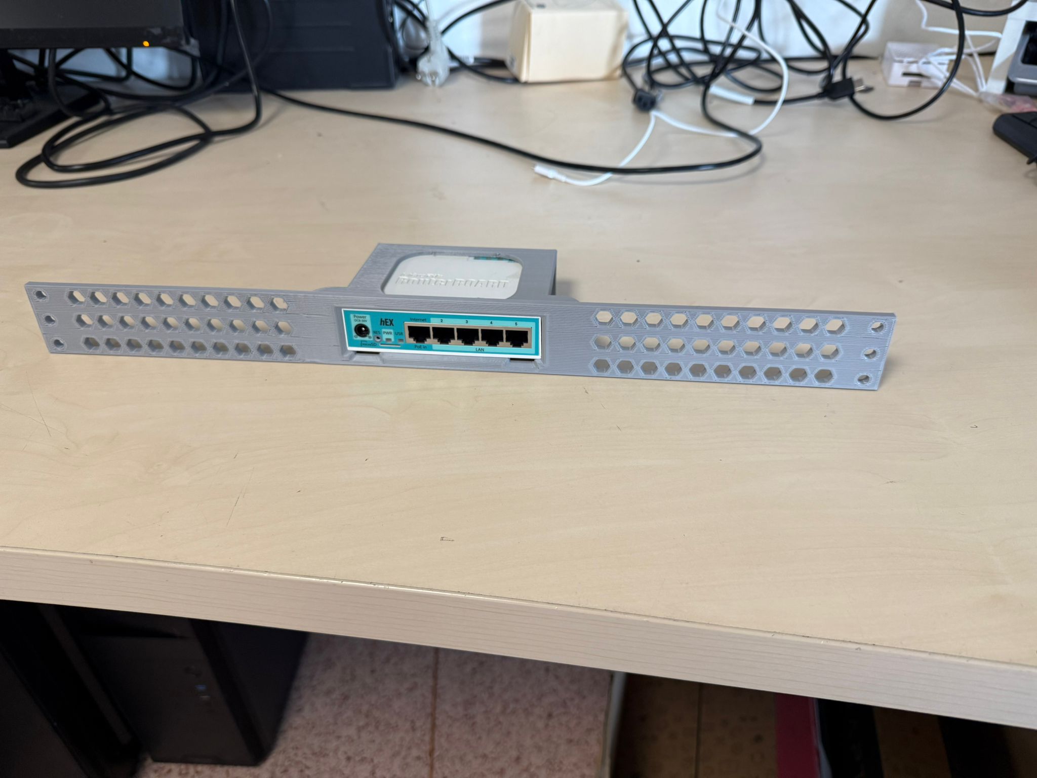Mikrotik RB750 holder for 19 inch Rack