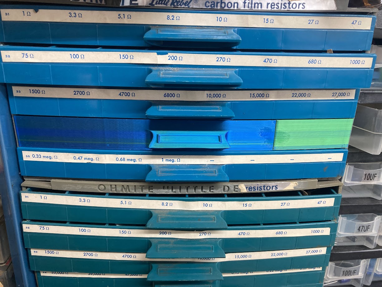 Ohmite Little Devil / Rebel Resistor Organizer Drawer by bradbot