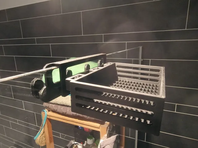 Shower glass Towels Hook with shelf