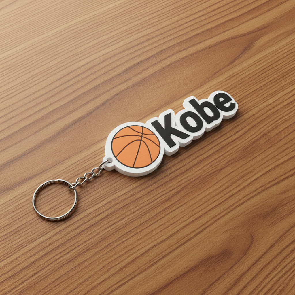 Kobe basketball keychain