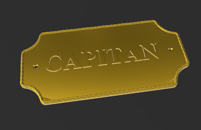 PLACA ROTULO CAPITAN