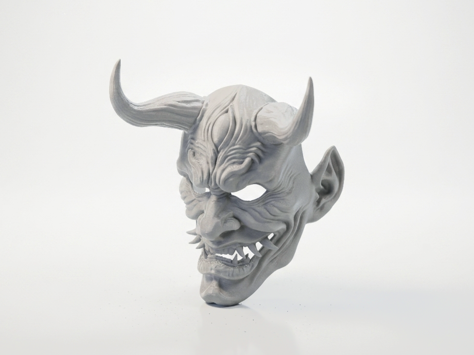 Oni Mask Japanese Demon Fantasy 3D Printable