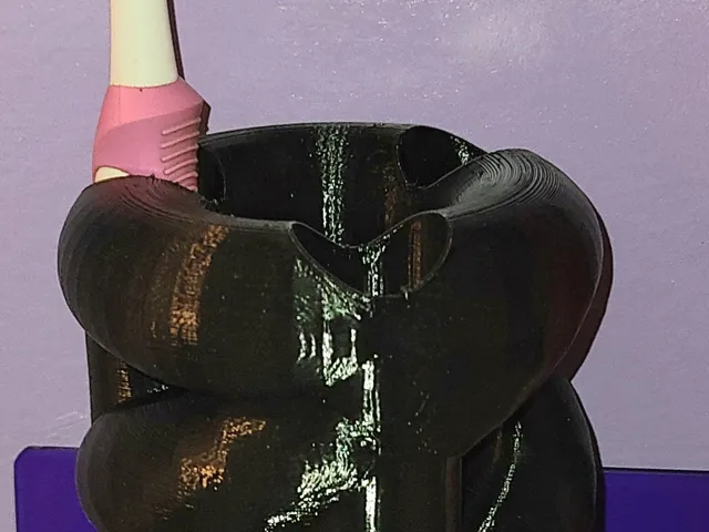 Double Helix Toothbrush Holder  - OpenSCAD Parametric / Standard and Oral-B versions included