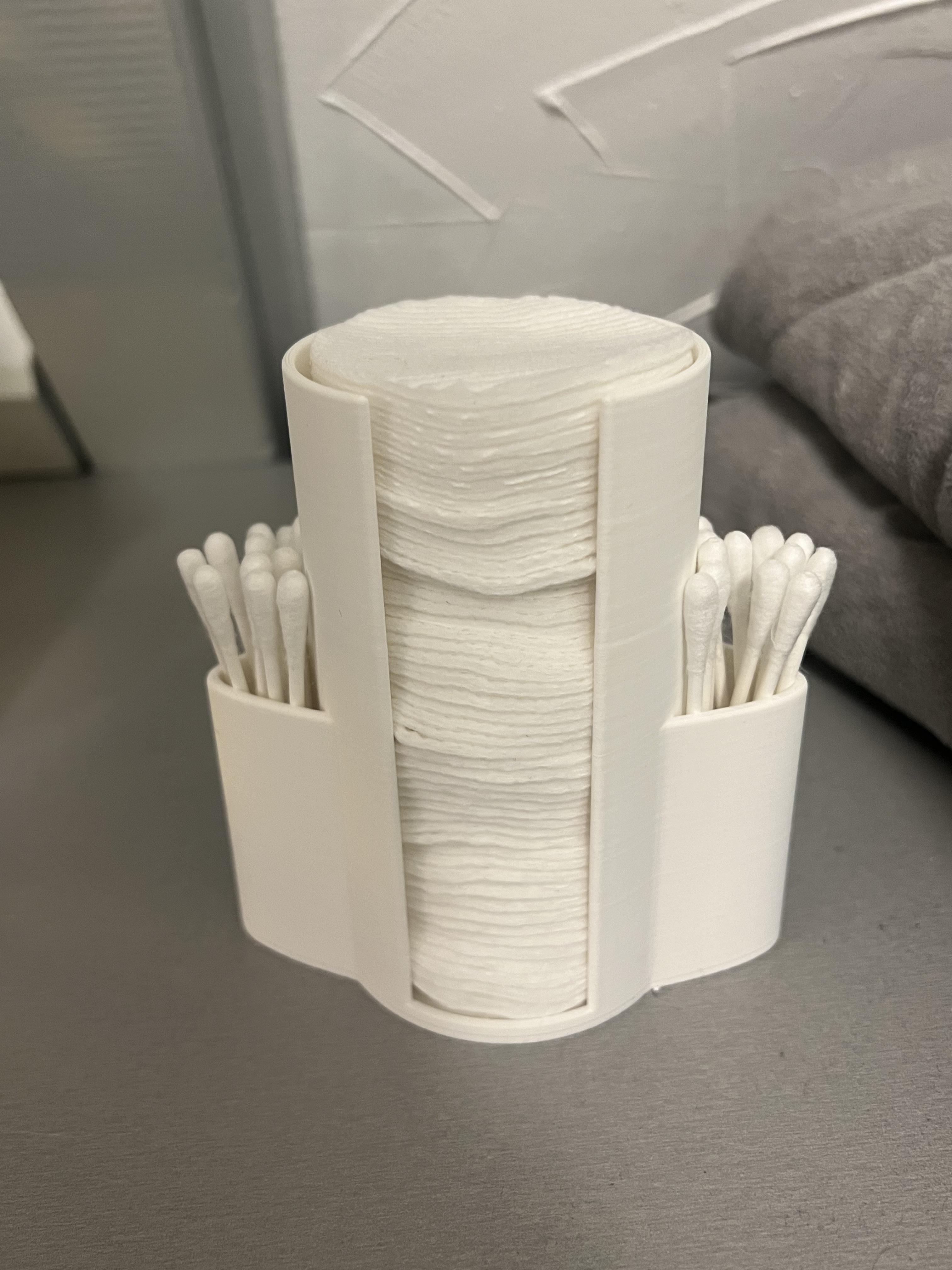 Cotton pad and swabs holder