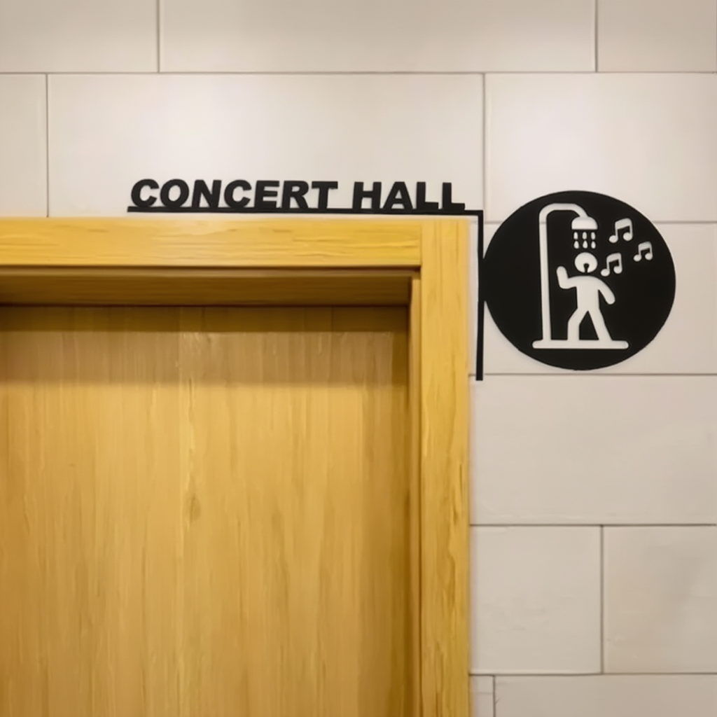 Concert Hall - Funny 3D‑Printed Wall Sign