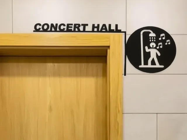 Concert Hall - Funny 3D‑Printed Wall Sign