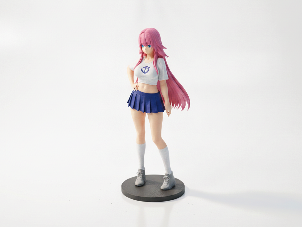 Anime Girl Figurine Manga Character 3D Printable