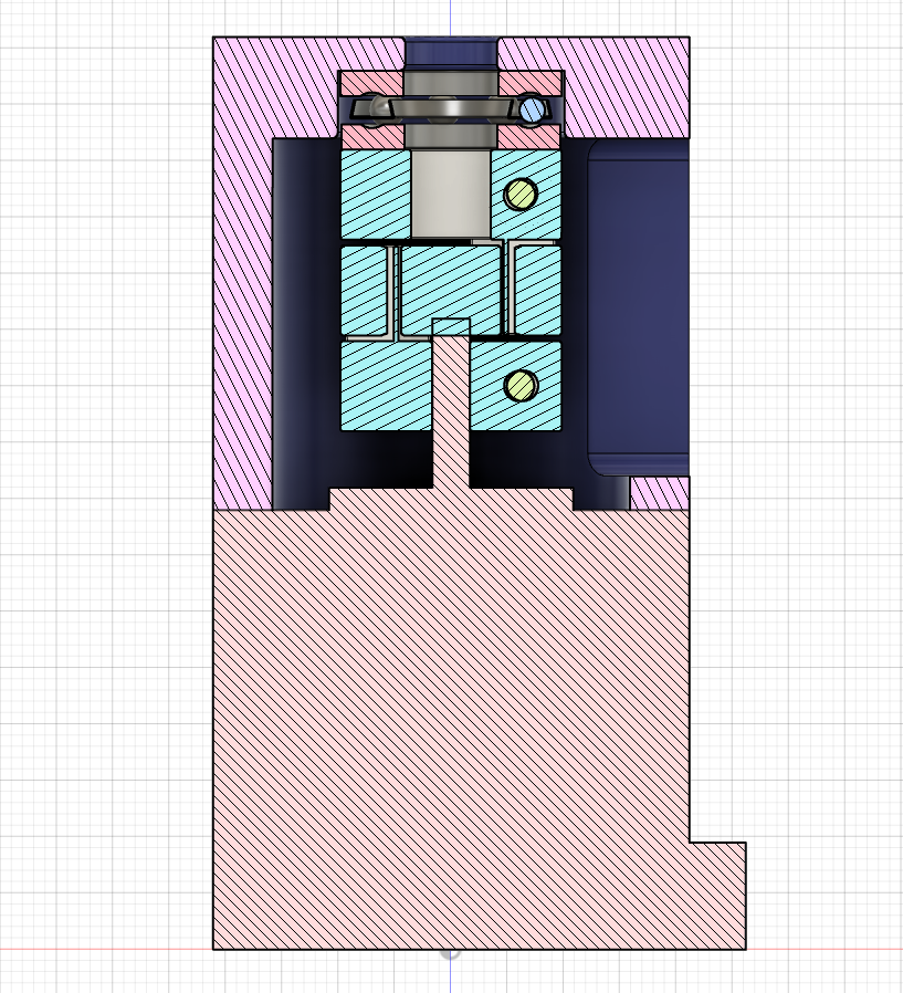 Nema 17 Stepper Motor Mount with integrated Axial Thrust Bearing for
