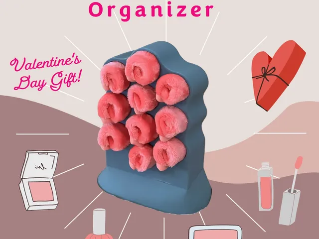 10-Slot Makeup Towel Organizer