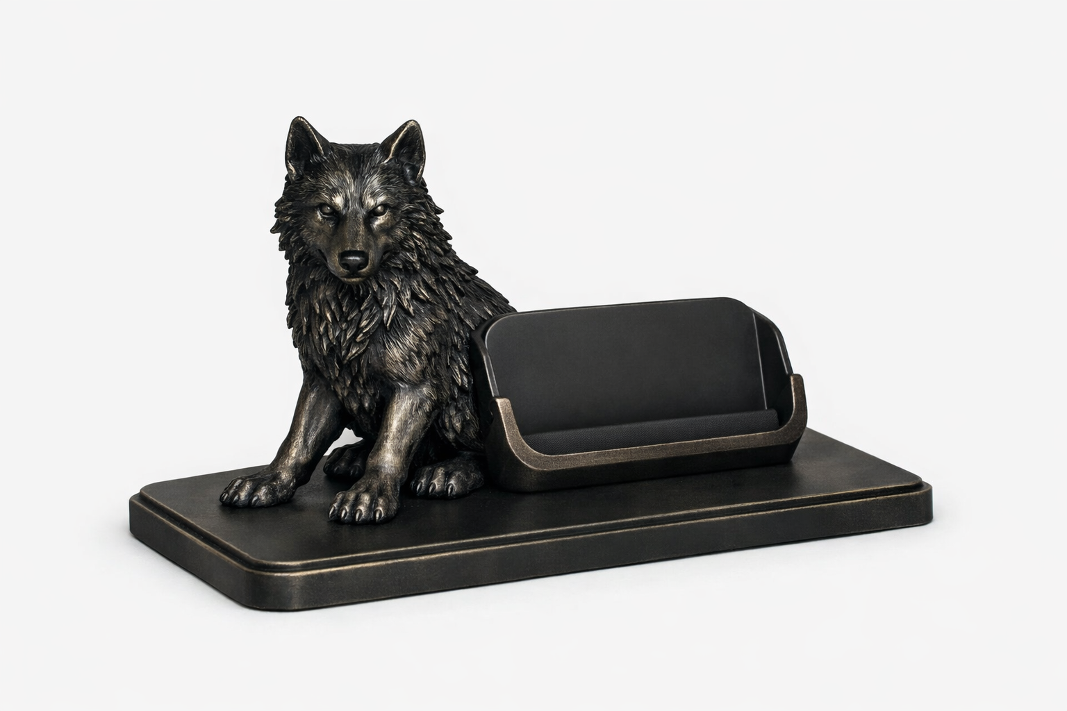 Wolf Desk Organizer – PBR Decorative Functional 3D Model (FBX, STL, USDZ, GLB)