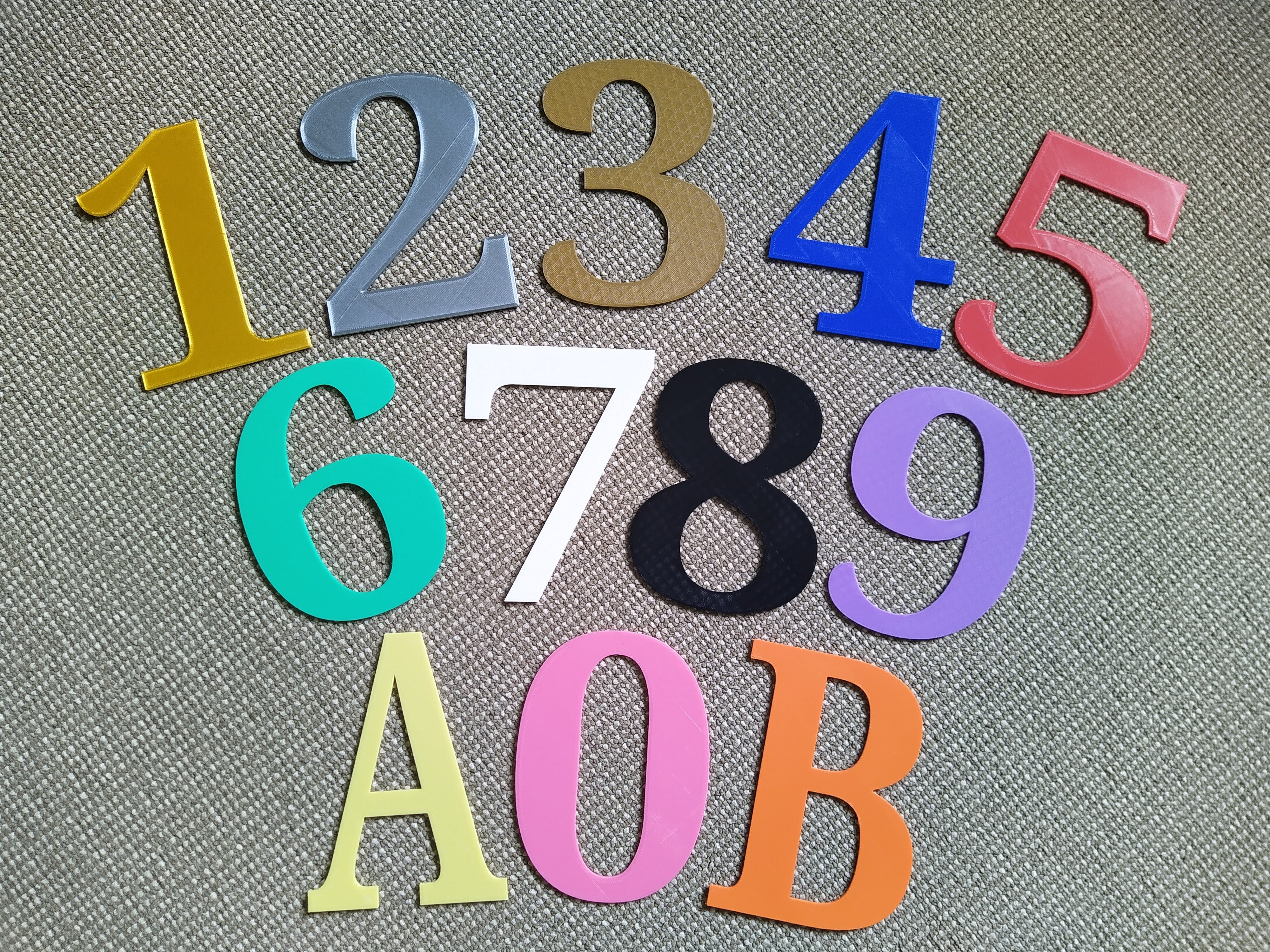 NUMBERS AND LETTERS TINKERCAD FONT