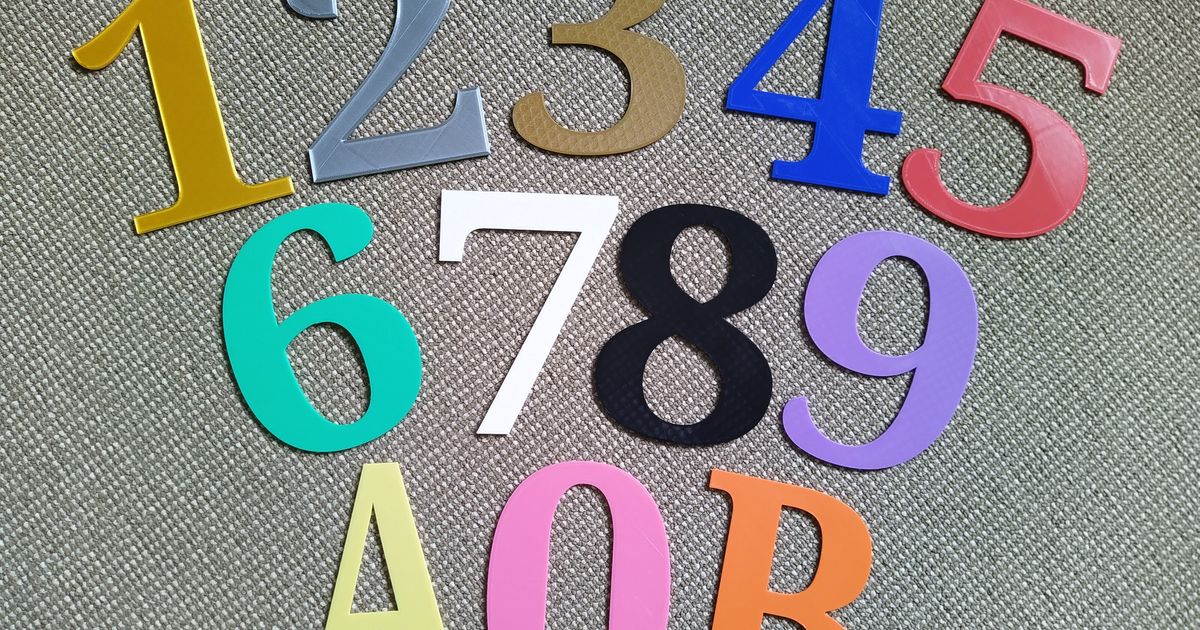 NUMBERS AND LETTERS TINKERCAD FONT by multilayers Download free STL