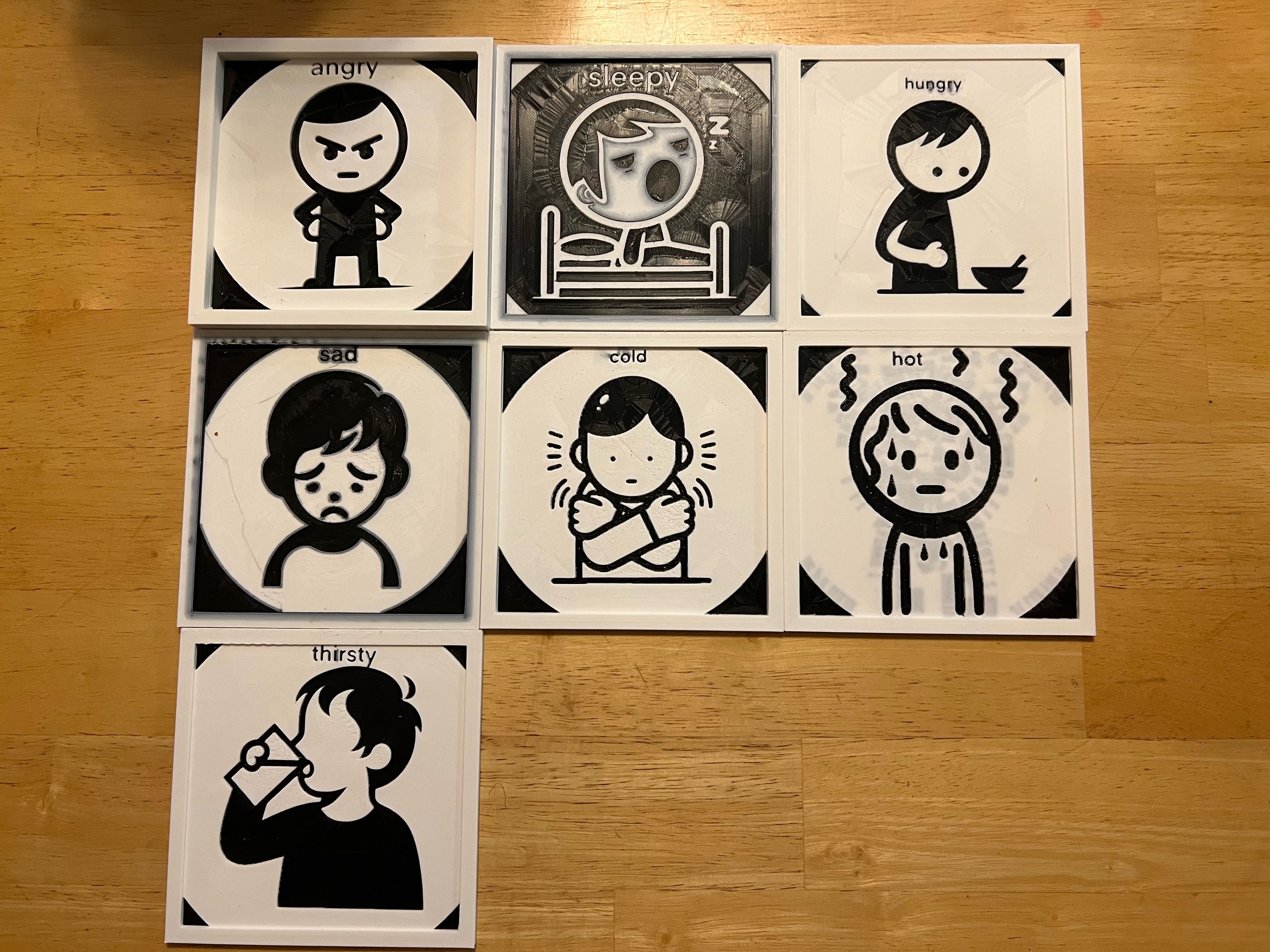 Autism Speech Communication Tiles - Basic Needs Set