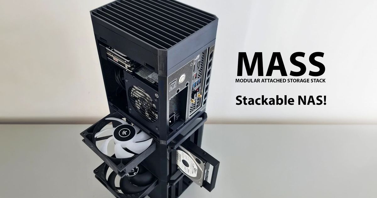Stackable NAS ITX PC Case by Haydn Bao