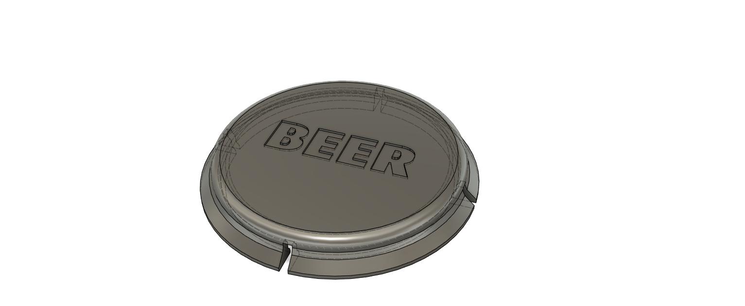 Can lids with name, or just text BEER
