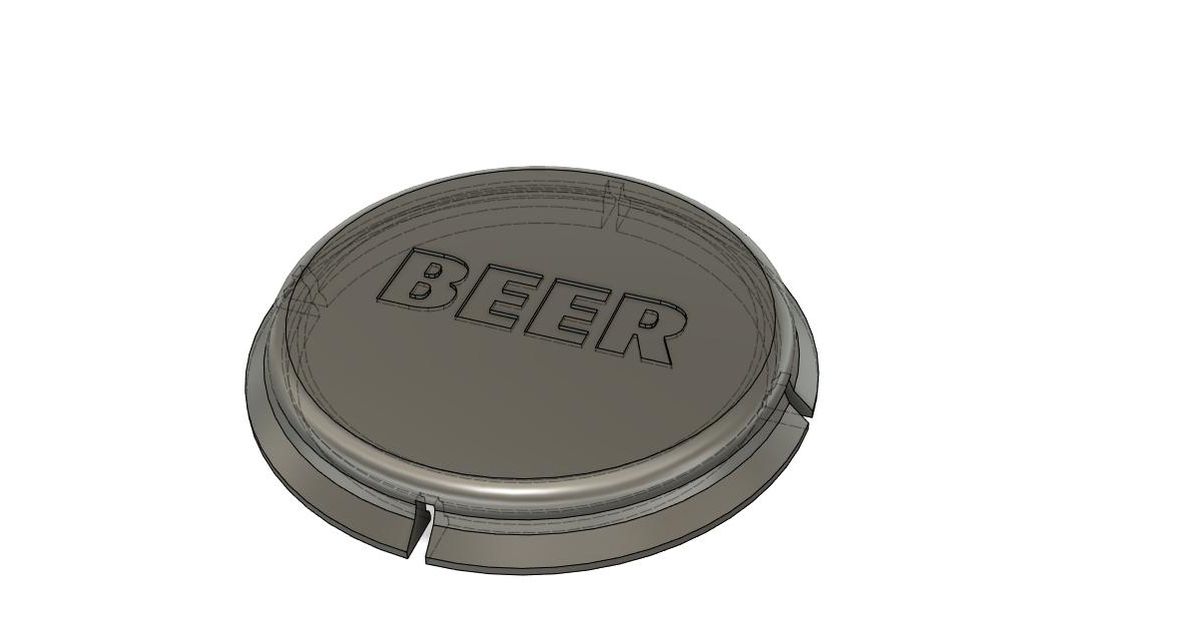 Can lids with name, or just text BEER by Pontus