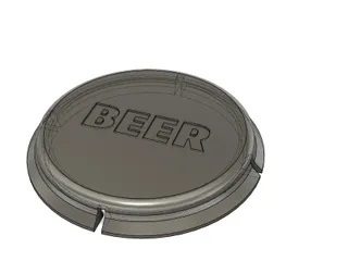 Can lids with name, or just text BEER by Pontus