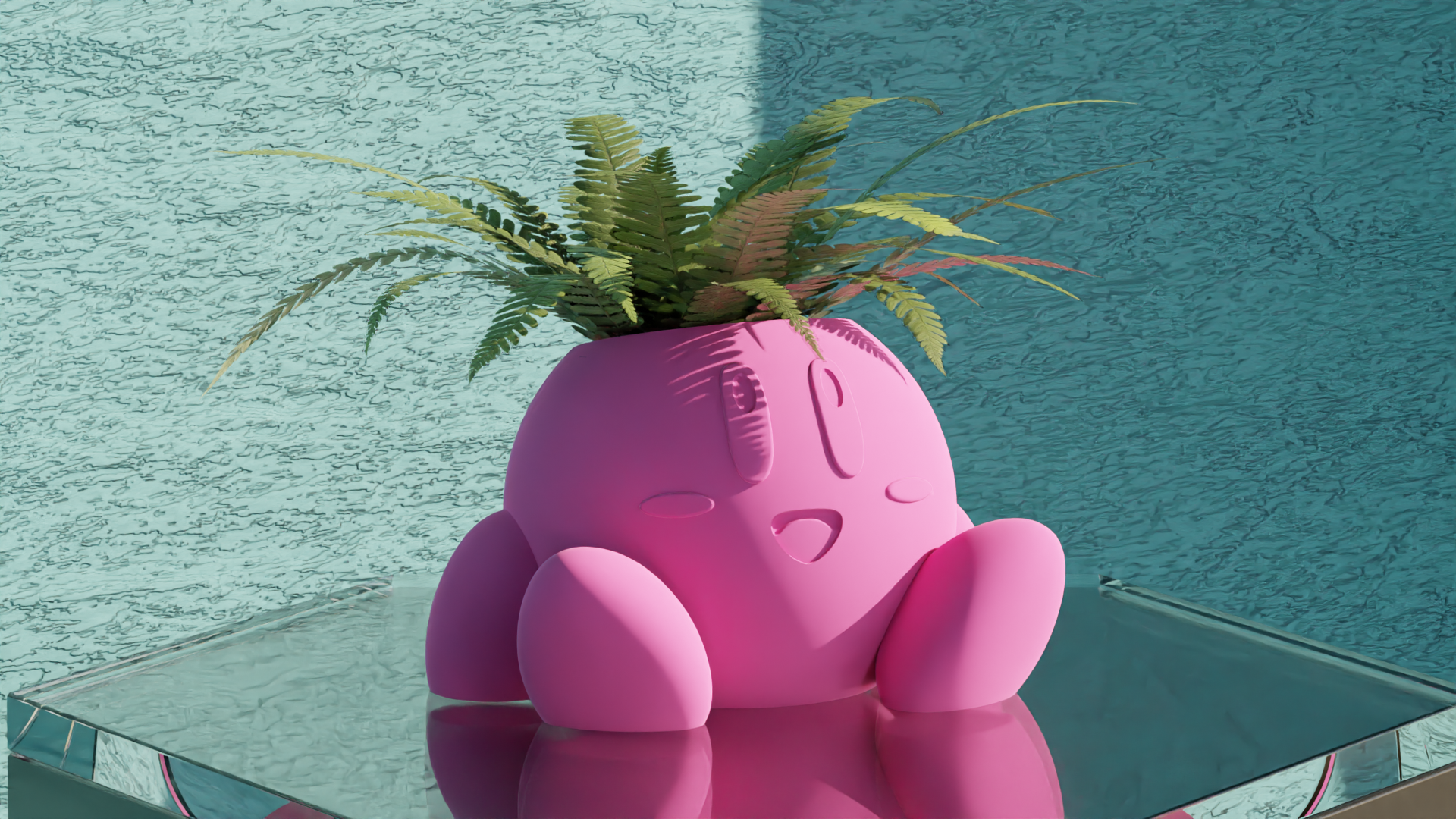 Kirby - Pen Holder/Pot Plant 3D model thumbnail