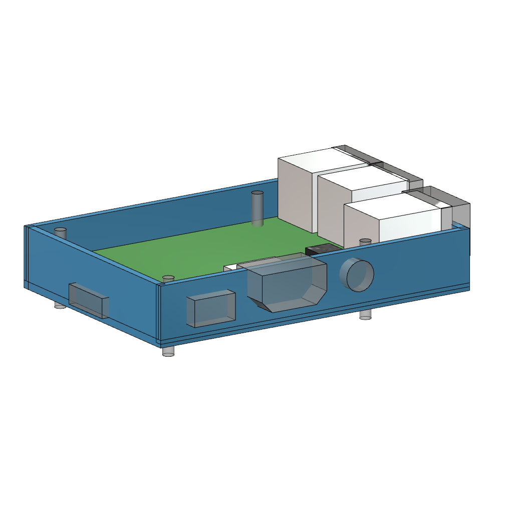 Miniatura 15 do modelo 3D Raspberry Pi B+ Face Case