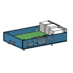 Miniatura 16 do modelo 3D Raspberry Pi B+ Face Case