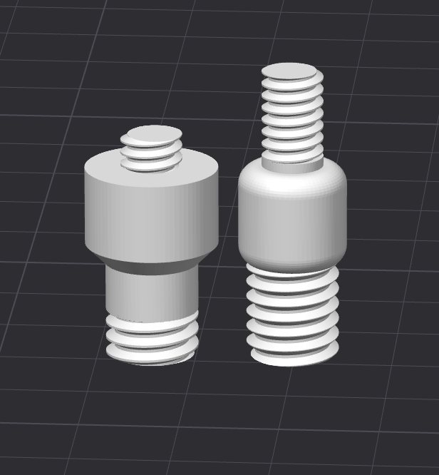 1/4 to 3/8 male to male connector 3D model thumbnail