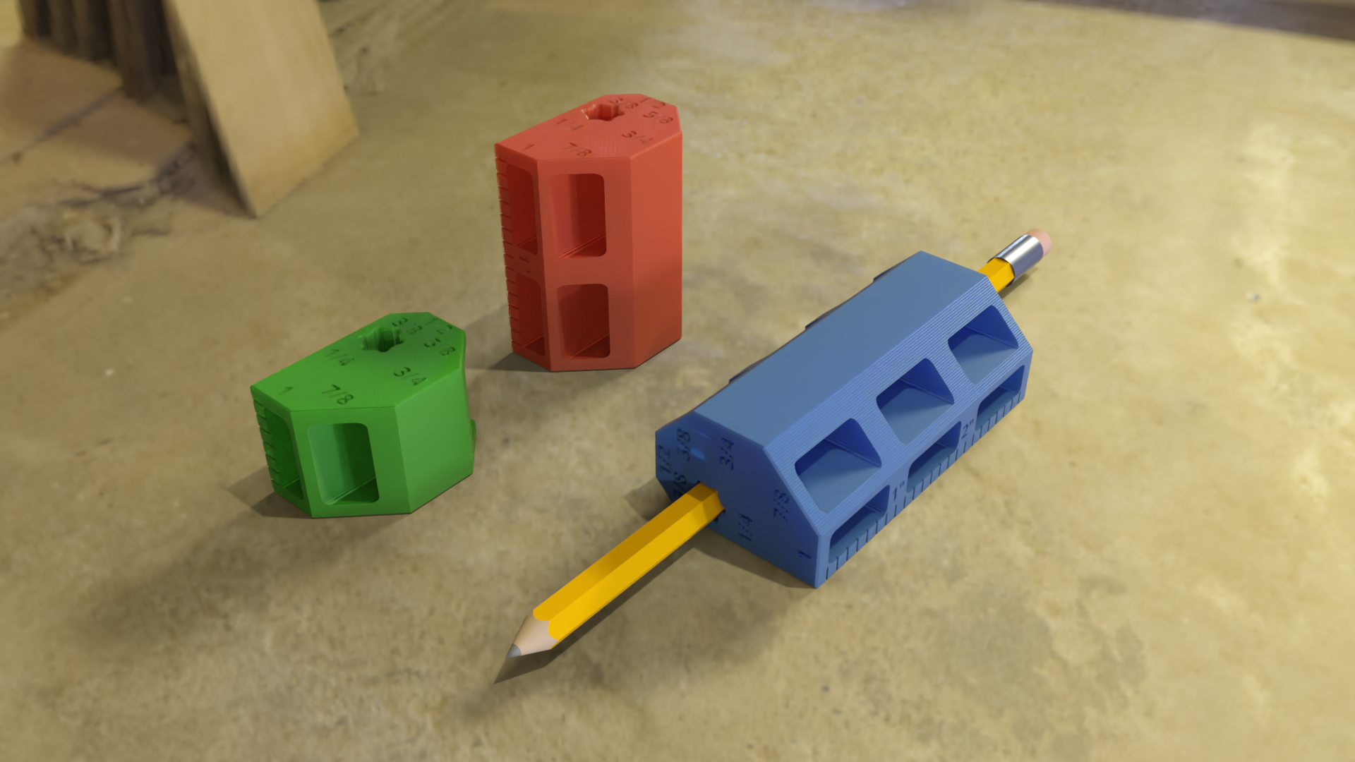 Scribe Tool - Fits Ticonderoga No. 2 Pencil (Inches/Imperial/ANSI)