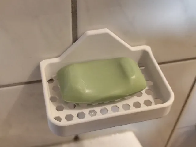 Soap dish using tesa powerstrip