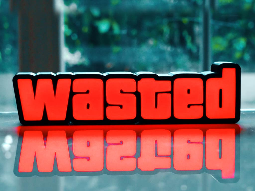 GTA WASTED LAMP - Control Remote & App 3D model thumbnail