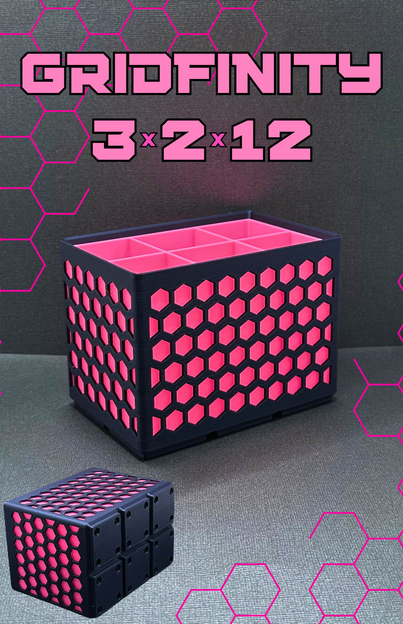 Gridfinity 3x2x12 hex