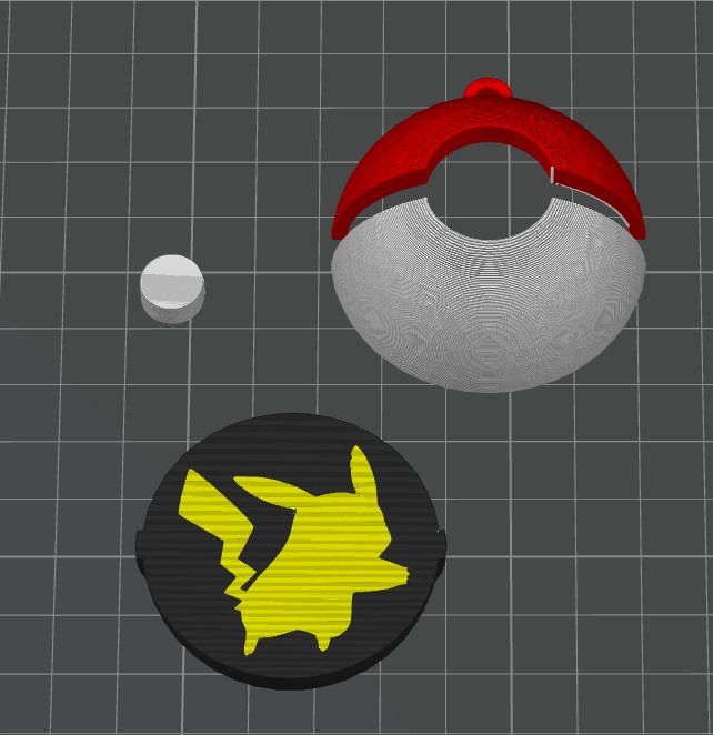 Pokeball Keychain Pikachu Edition