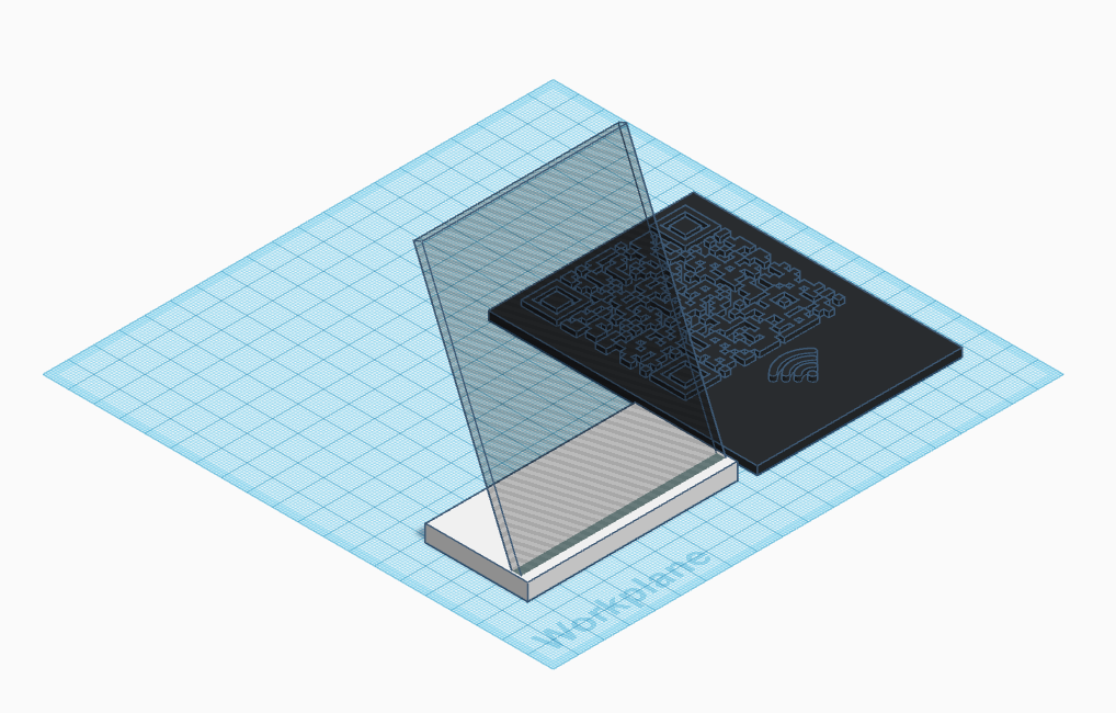 Miniatura 3 do modelo 3D Enhanced Wifi QR Code Sign
