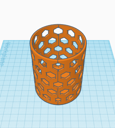 Honeycomb pen holder