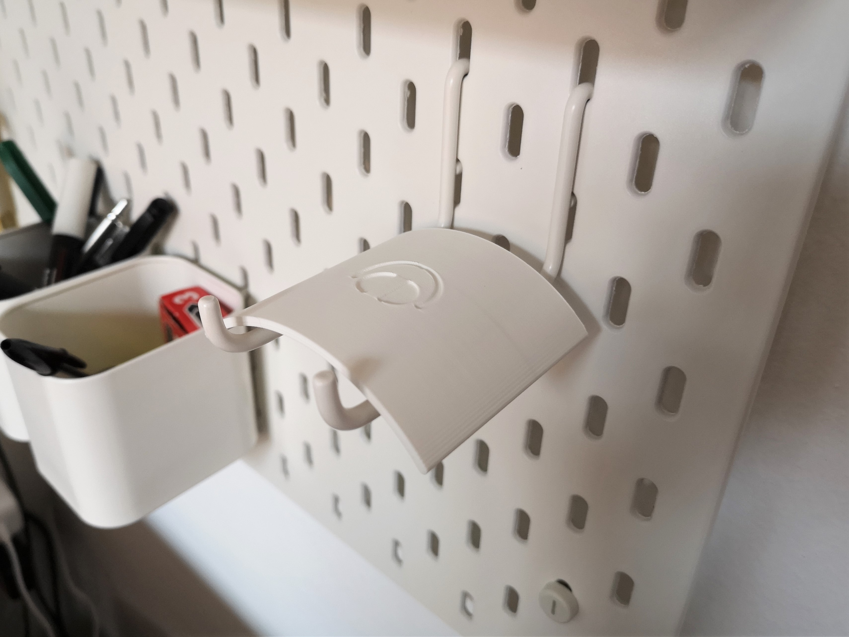 IKEA Skadis headphones rest