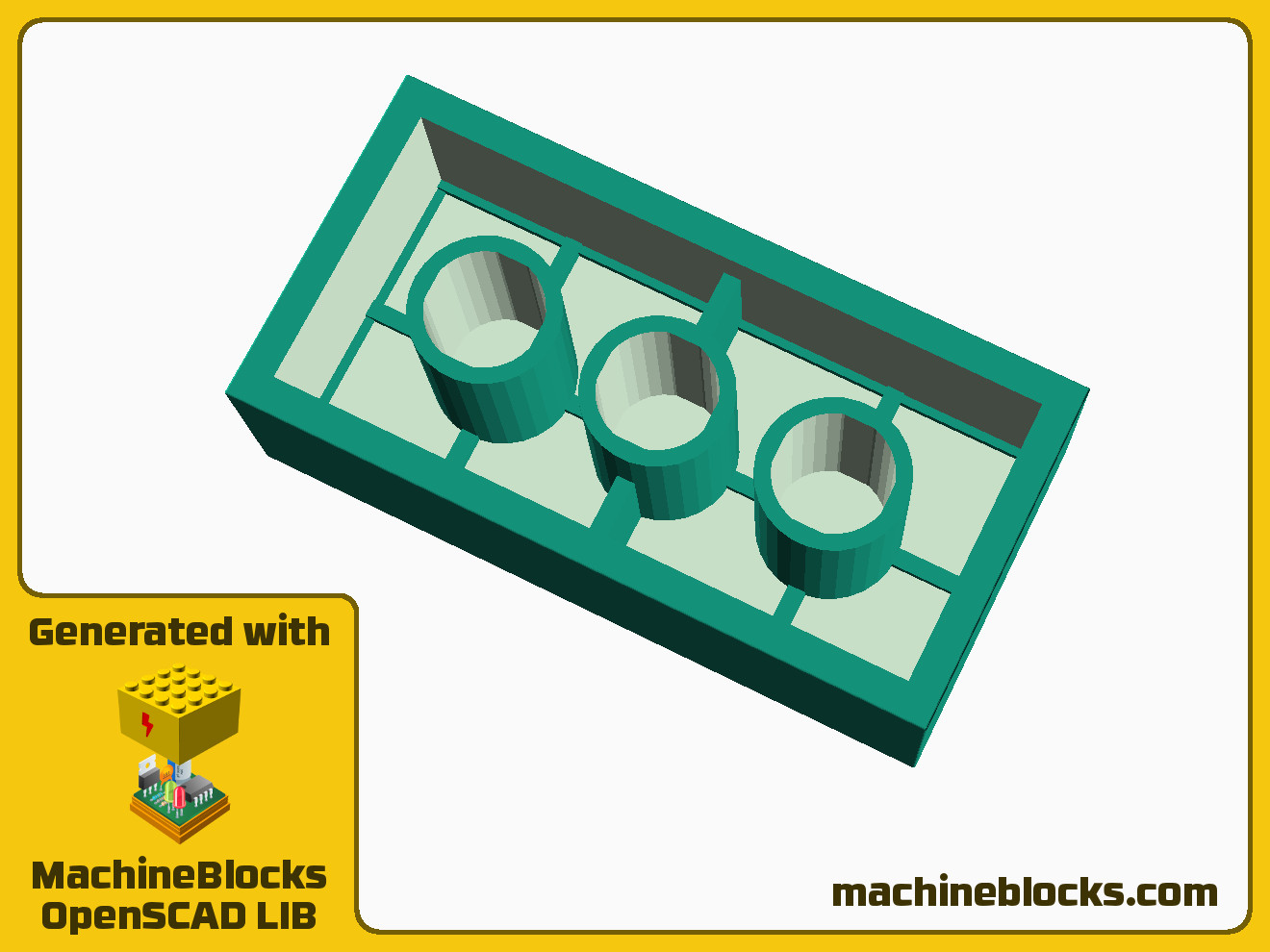 LEGO compatible 4x2 Brick by machineblocks | Download free STL model ...