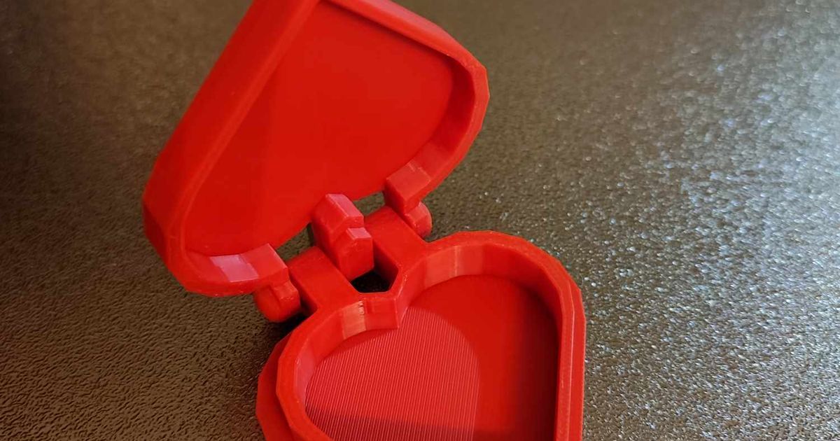 Hinged heart container by ImpacterDIY Download free STL model