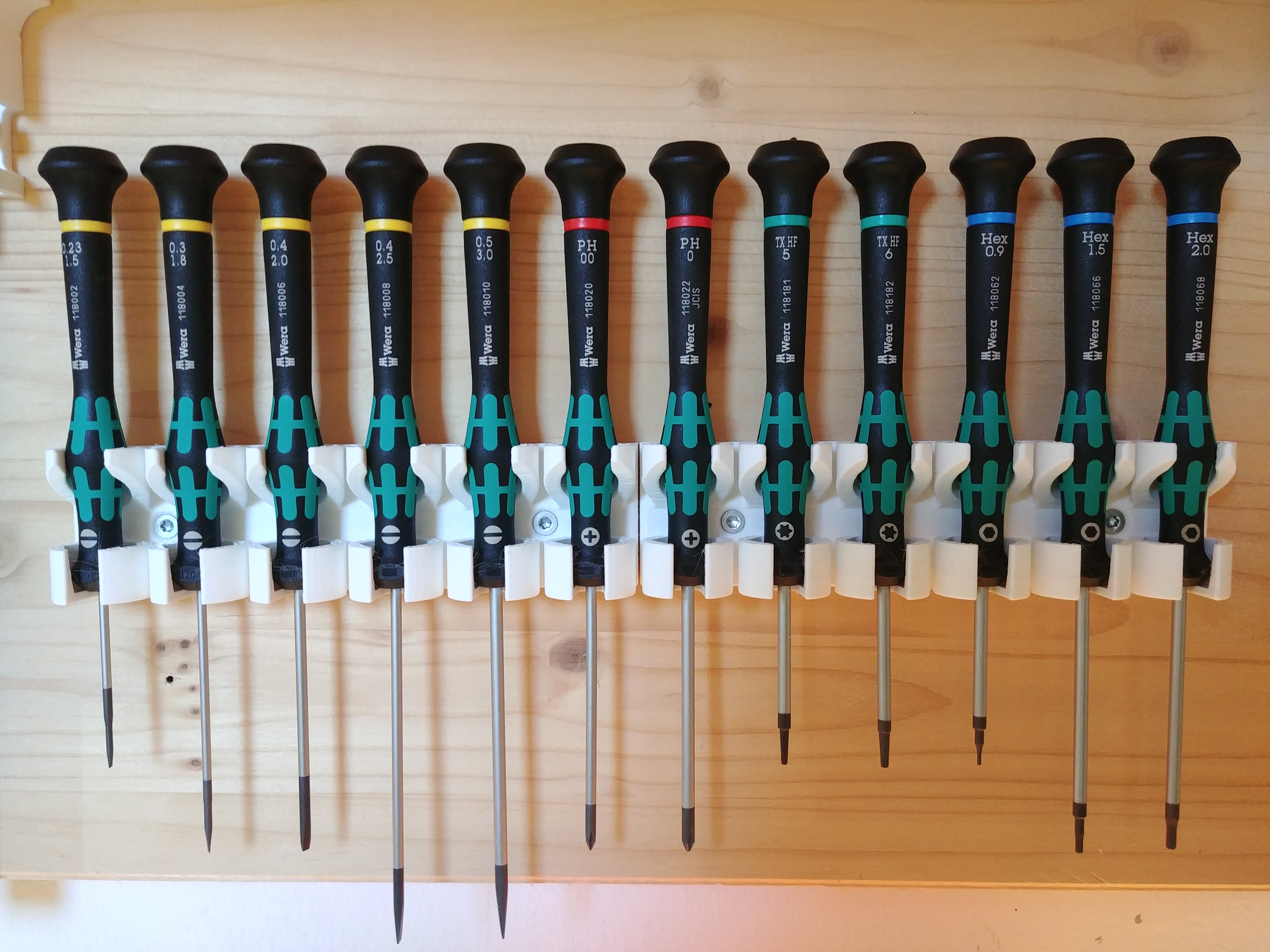 Wera micro screwdrivers holder (3, 4, 5, 6x)