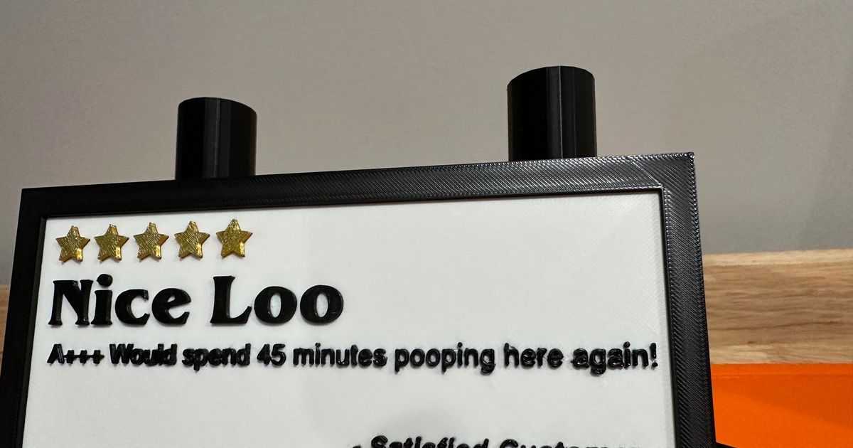 Customizable Sign & Toilet Paper Holder by Weezi Download free STL